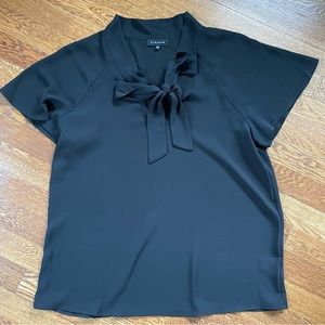 Pleione tie neck top, Medium, black